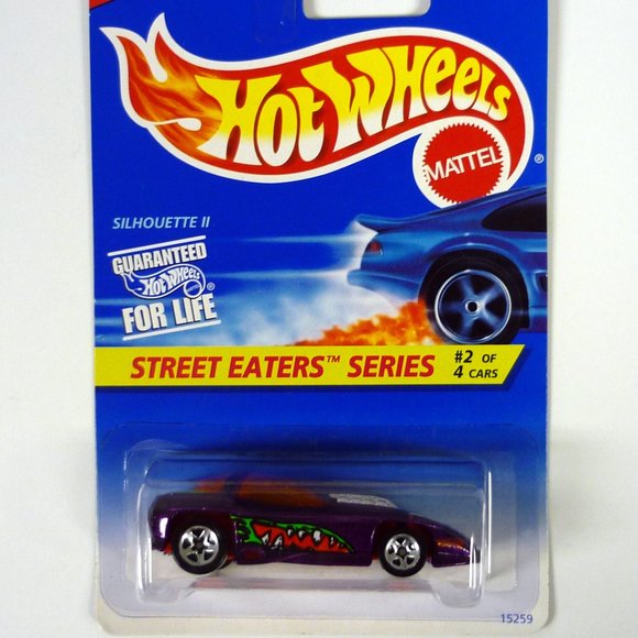 Hot Wheels Silhouette II #413 Street Eaters #2 of 4 Purple Die-Cast Car 1996 - Picture 1 of 1